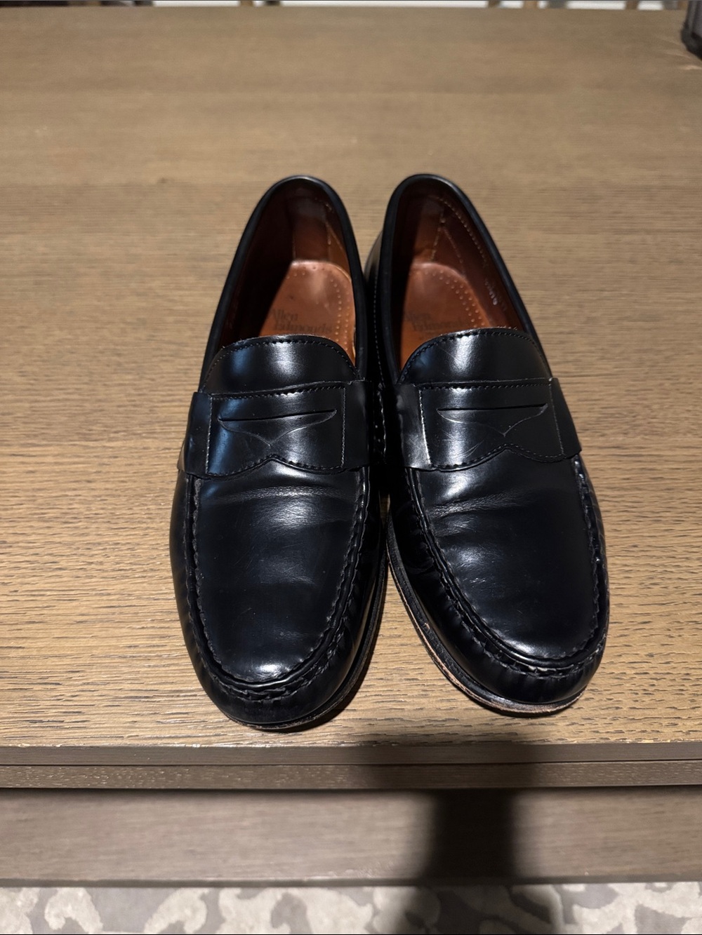 Allen Edmonds Black Leather Penny Loafers